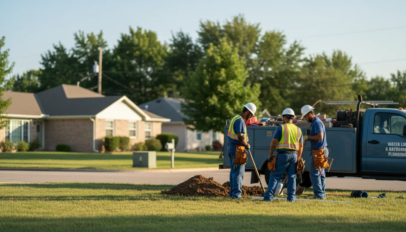 Residential water line and bathroom plumbing service in Winchester, OH